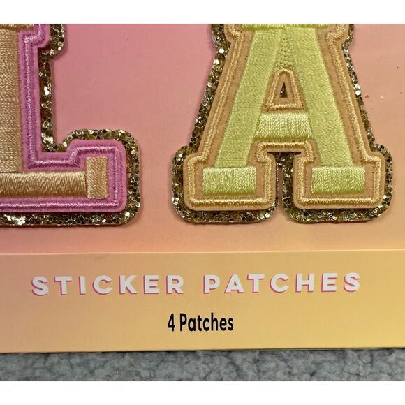 Stoney Clover Lane x Target GLAM Sticker Patches Letters Varsity Pastel Set NEW - Picture 6 of 8